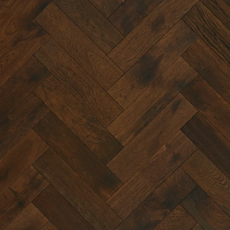 Furlong Herringbone Engineered Wood Flooring Old English Rustic Brushed and UV Oiled 100mm x 400mm 14235